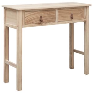 Konzolový stolík prírodný 90x30x77 cm drevený