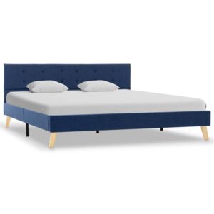 Rám postele modrý 160x200 cm látkový