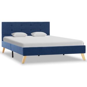 Rám postele modrý 120x200 cm látkový