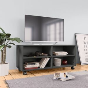 TV skrinka s kolieskami sivá 90x35x35 cm drevotrieska