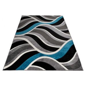 Kusový koberec Moderné vlny modrý, Velikosti 60x100cm