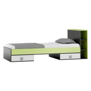 MAXMAX Detská posteľ so zásuvkami - GREEN TYP B 200x90 cm