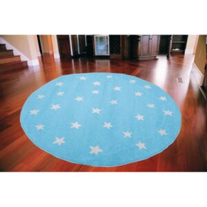 Detský kusový koberec Hviezdicky modrý kruh, Velikosti 80x80cm