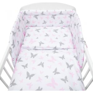 3-dielne posteľné obliečky New Baby 100/135 cm biele motýle, Vhodnosť: Pre všetkých