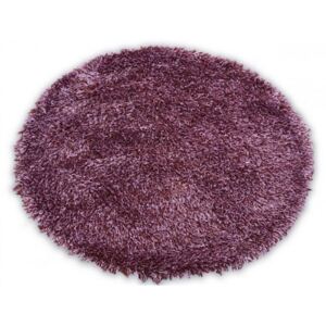Luxusný kusový koberec Shaggy Love slivkový kruh, Velikosti 120cm