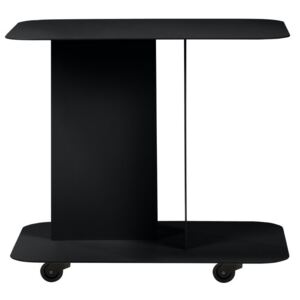NOO.MA Čierny odkladací stolík HO Trolley 60 × 40 × 54 cm