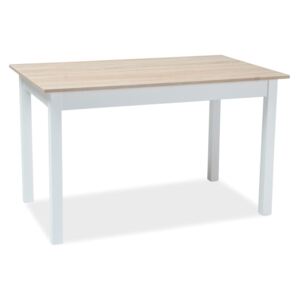 SIG Rozkládací stôl HORACY dub sonoma/biela 125(170)x75x75 - výpredaj skladu