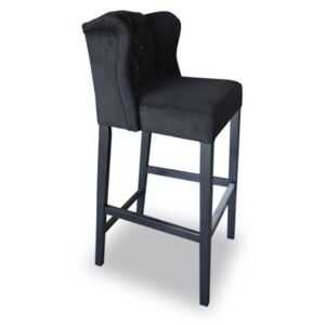 Barová stolička Jeremy Chesterfield - čierna - -SB