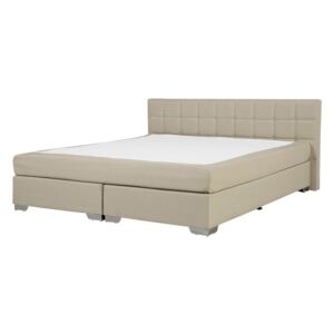 Manželská posteľ Boxspring 180 cm ADIR (s matracmi) (béžová). Akcia -20%. Vlastná spoľahlivá doprava až k Vám domov