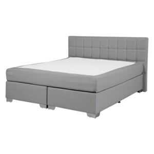 Manželská posteľ Boxspring 140 cm ADIR (s matracom) (sivá). Akcia -23%. Vlastná spoľahlivá doprava až k Vám domov