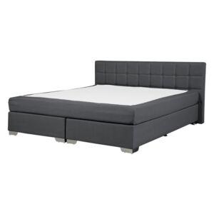 Manželská posteľ Boxspring 180 cm ADIR (s matracmi) (sivá). Akcia -20%. Vlastná spoľahlivá doprava až k Vám domov