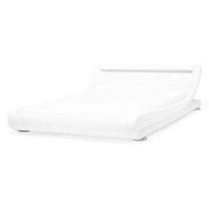 Manželská posteľ 160 cm AVENUE (s roštom a LED osvetlením) (biela). Akcia -21%. Vlastná spoľahlivá doprava až k Vám domov