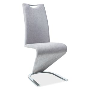 Jedálenská stolička H-090 chróm tkanina-sivá