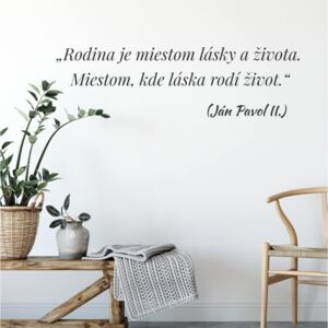 Nálepka na stenu - Rodina je miestom
