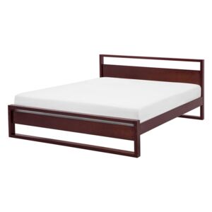 Manželská posteľ 180 cm GIACOMO (s roštom) (tmavé drevo). Akcia -23%. Vlastná spoľahlivá doprava až k Vám domov