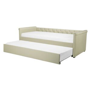 Rozkladacia posteľ 90 cm LISABON (s roštom) (béžová). Akcia -20%. Vlastná spoľahlivá doprava až k Vám domov