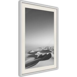 Bimago Zarámovaný obraz - Ocean of Sand I Biely rám s paspartou 40x60 cm