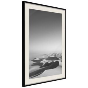 Bimago Zarámovaný obraz - Ocean of Sand I Čierny rám s paspartou 40x60 cm