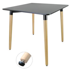 LETOSS stôl štvorec Drevo, MDF 80x80x75 cm čierny