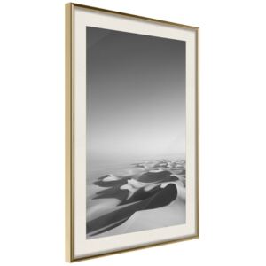 Bimago Zarámovaný obraz - Ocean of Sand I Zlatý rám s paspartou 20x30 cm