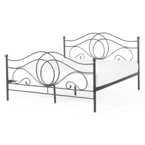 Manželská posteľ 160 cm LAURA (s roštom) (čierna). Akcia -24%. Vlastná spoľahlivá doprava až k Vám domov