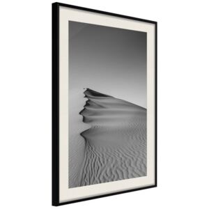 Bimago Zarámovaný obraz - Wave of Sand Čierny rám s paspartou 40x60 cm