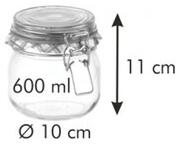 Tescoma Zaváracie poháre s klipsou DELLA CASA, 600 ml