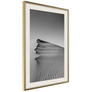 Bimago Zarámovaný obraz - Wave of Sand Zlatý rám s paspartou 30x45 cm