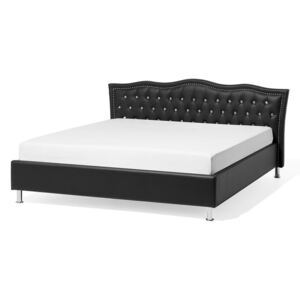 Manželská posteľ 180 cm MATH (s roštom) (čierna). Akcia -22%. Vlastná spoľahlivá doprava až k Vám domov
