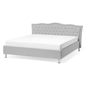 Manželská posteľ 180 cm MATH (s roštom) (sivá). Akcia -26%. Vlastná spoľahlivá doprava až k Vám domov