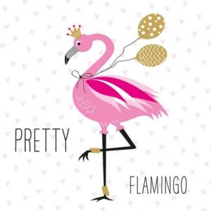 Papierové obrúsky Prety Flamingo - 33*33 cm (20)