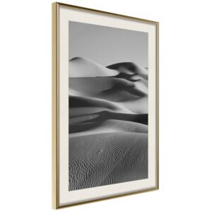 Bimago Zarámovaný obraz - Ocean of Sand II Zlatý rám s paspartou 30x45 cm