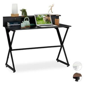Písací stolík s policou RD6055, čierny 110 cm