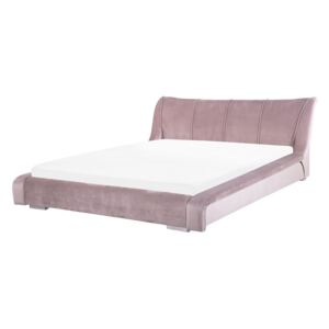 Manželská posteľ 180 cm NICE (s roštom) (ružová zamatová). Akcia -22%. Vlastná spoľahlivá doprava až k Vám domov