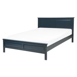 Manželská posteľ 140 cm OLIVE (s roštom) (modrá). Akcia -23%. Vlastná spoľahlivá doprava až k Vám domov