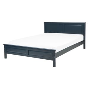 Manželská posteľ 160 cm OLIVE (s roštom) (modrá). Akcia -21%. Vlastná spoľahlivá doprava až k Vám domov