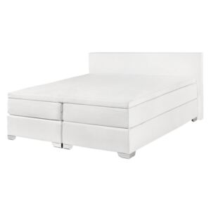 Manželská posteľ Boxspring 160 cm PREMIER (s matracmi) (biela). Akcia -21%. Vlastná spoľahlivá doprava až k Vám domov