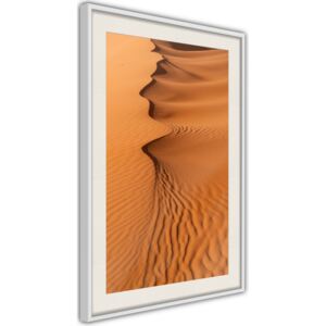 Bimago Zarámovaný obraz - Patterns on the Sand Biely rám s paspartou 40x60 cm