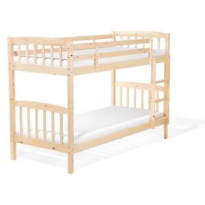 Poschodová posteľ 90 cm REWIND (s roštom) (svetlé drevo). Akcia -19%. Vlastná spoľahlivá doprava až k Vám domov