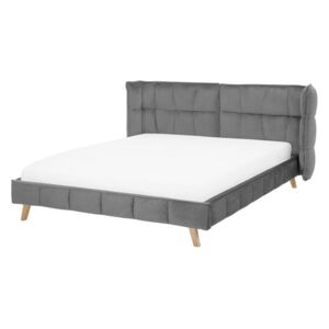 Manželská posteľ 160 cm SENEL (s roštom) (sivá). Akcia -26%. Vlastná spoľahlivá doprava až k Vám domov