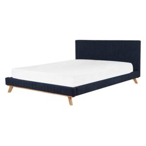 Manželská posteľ 180 cm TALLE (s roštom) (modrá). Akcia -22%. Vlastná spoľahlivá doprava až k Vám domov