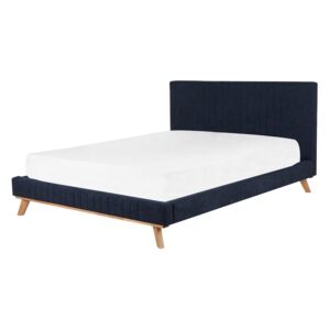 Manželská posteľ 160 cm TALLE (s roštom) (modrá). Akcia -22%. Vlastná spoľahlivá doprava až k Vám domov