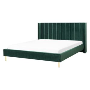 Manželská posteľ 160 cm VINNETTE (s roštom) (zelená). Vlastná spoľahlivá doprava až k Vám domov