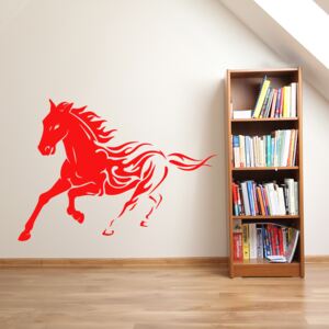 GLIX Kôň - nálepka na stenu Svetlo červená 80 x 58 cm