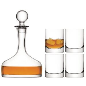 LSA darčekový set Whisky, 4 poháre (250ml), karafa (1,6 l), číre, Handmade
