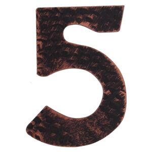 Kovaná číslica "5" meď