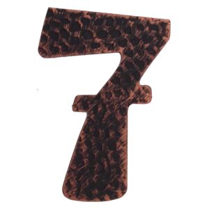 Kovaná číslica "7" meď