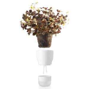 Samozavlažovací kvetináč kriedovo biely v.13cm, eva solo