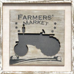 Plechová ceduľa "Farmers Market"