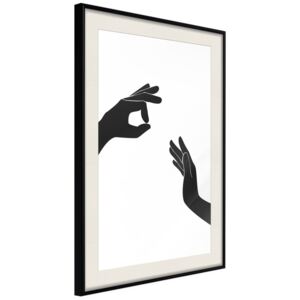 Bimago Zarámovaný obraz - Language of Gestures I Čierny rám s paspartou 40x60 cm
